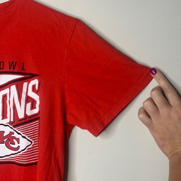 Kansas City Chiefs Super Bowl LIV Short Sleeved Tee Shirt Game Day KC Size M Red - Picture 3 of 10